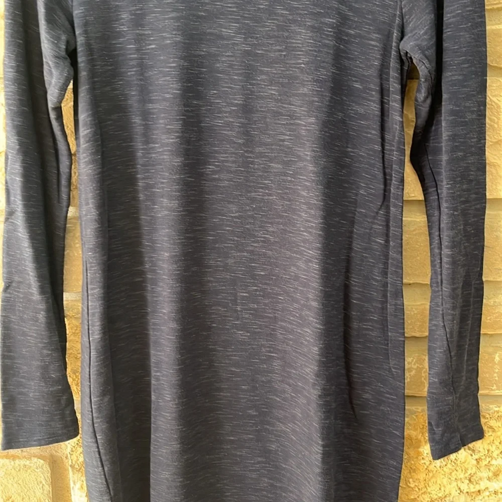 Abercrombie & Fitch Heathered Navy Turtleneck Tunic Top Size Small - Picture 3 of 12